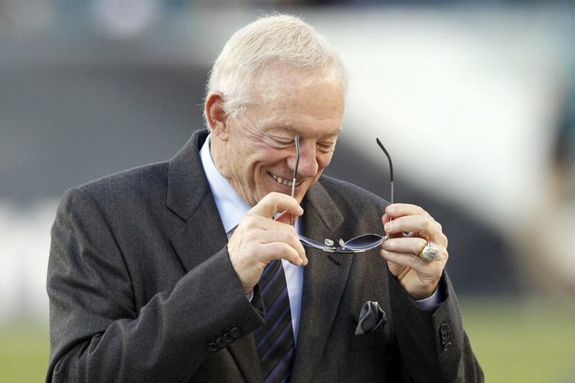 Dallas Cowboys owner and general manager Jerry Jones before a game against the Philadelphia...