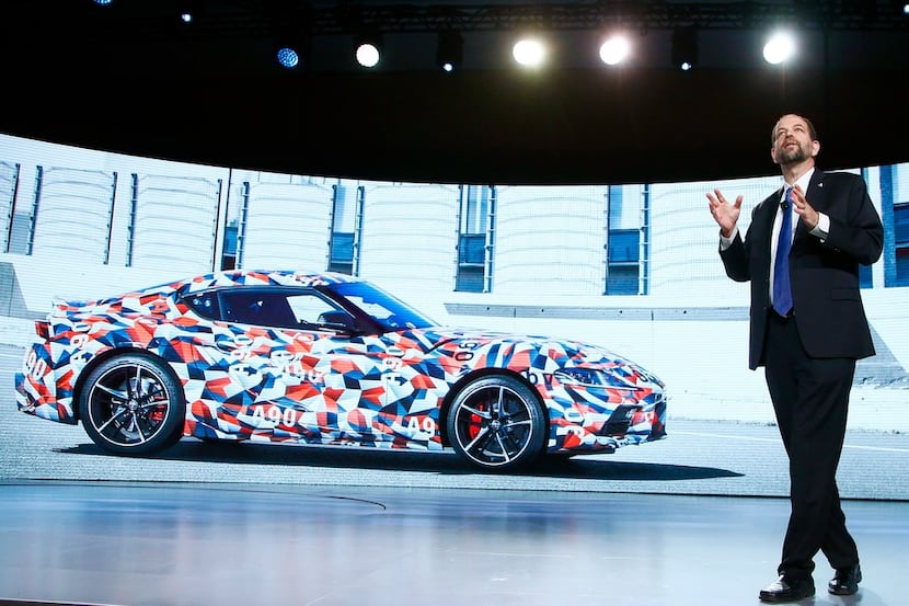 Gill Pratt, CEO of the Toyota Research Institute, talks about the new Toyota Supra at the...