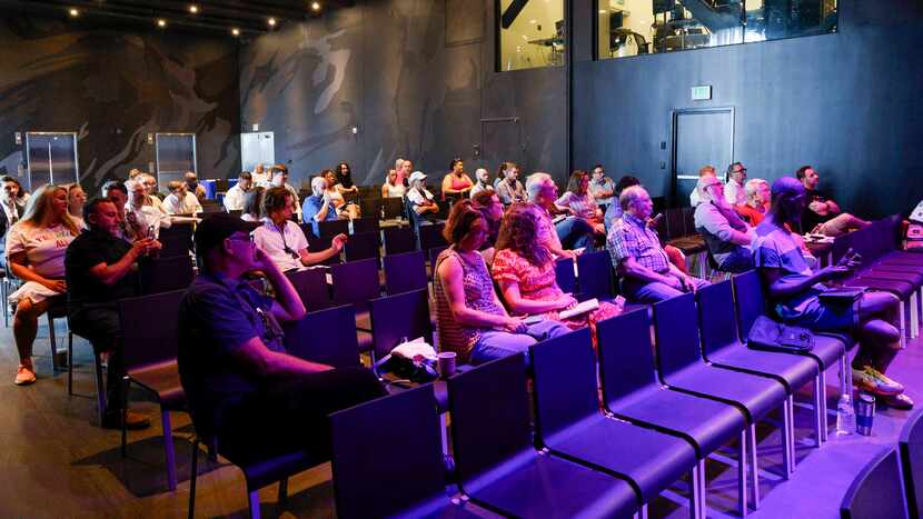 Attendees listen to a presentation and training about Senate Bill 12 for North Texas...