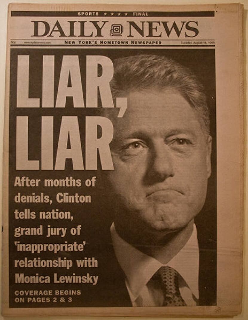 President Bill Clinton was impeached by the U.S. House on charges of perjury in the Monica...