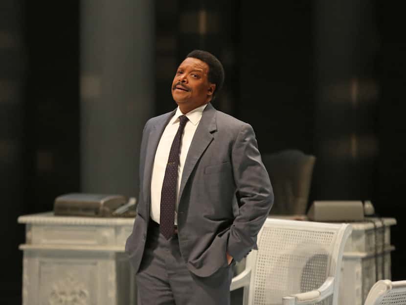 Shawn Hamilton, as the Rev. Martin Luther King Jr. in 'The Great Society,' a
co-production...