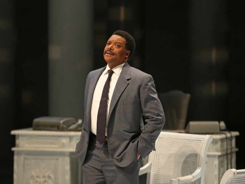 Shawn Hamilton, as the Rev. Martin Luther King Jr. in 'The Great Society,' a
co-production...