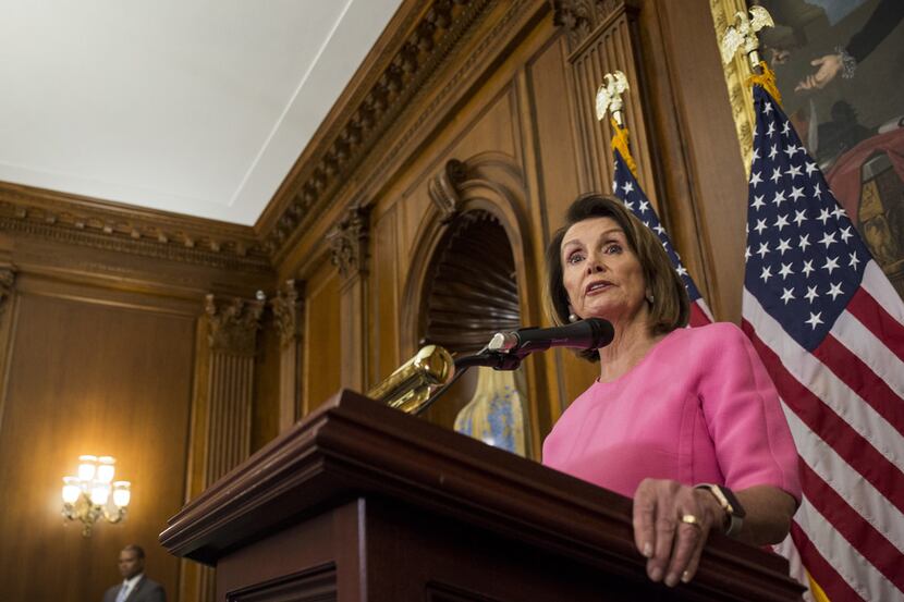 House Minority Leader Nancy Pelosi (D-Calif.) holds a news conference following the 2018...