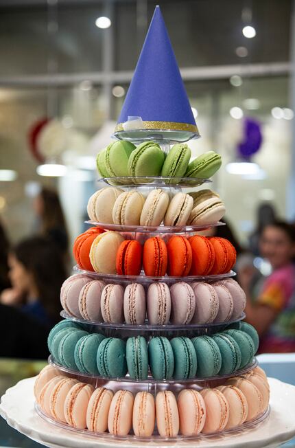 Macarons were on display at Bisous Bisous Patisserie's fifth anniversary celebration in...