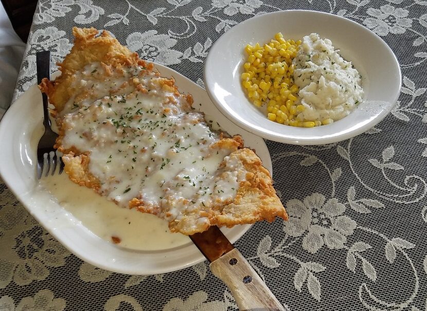 Hungry in a big way? Try this huge chicken fried steak at Miss Hattie's Restaurant in San...