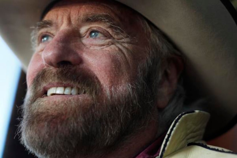 
Michael Martin Murphey poses for a photo on his tour bus in Longview December 1, 2011.
