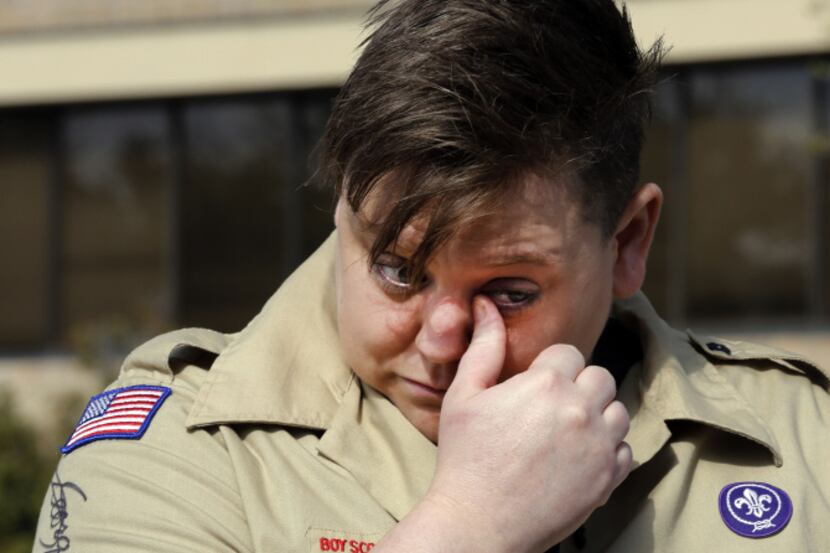 Jennifer Tyrrell, a Bridgeport, Ohio, den mother who was kicked out of scouting for being a...