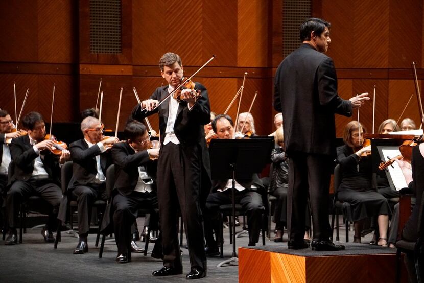Violinist James Ehnes performs with the Fort Worth Symphony Orchestra, led by music director...