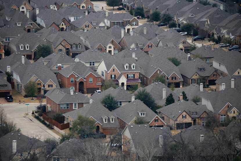 Homes in a neighborhood in southern Dallas on Thursday, February 2, 2017. (Vernon Bryant/The...