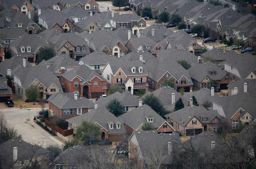 Homes in a neighborhood in southern Dallas.