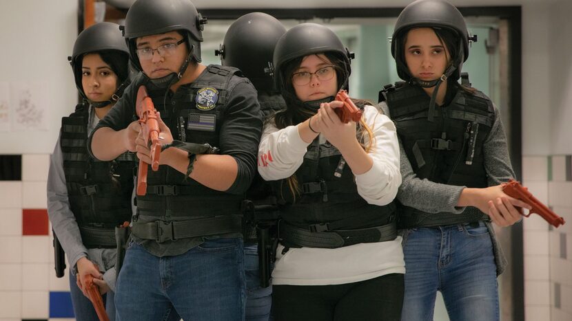 A still from "At the Ready," a documentary about a criminal justice club at an El Paso High...