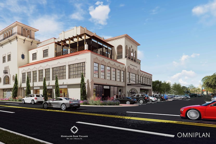 The private Park Club will occupy the top  of the central Highland Park Village building on...