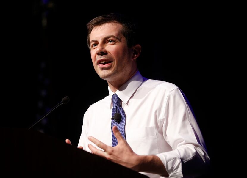 Presidential candidate Pete Buttigieg spoke during the Dallas County Democratic Party's...