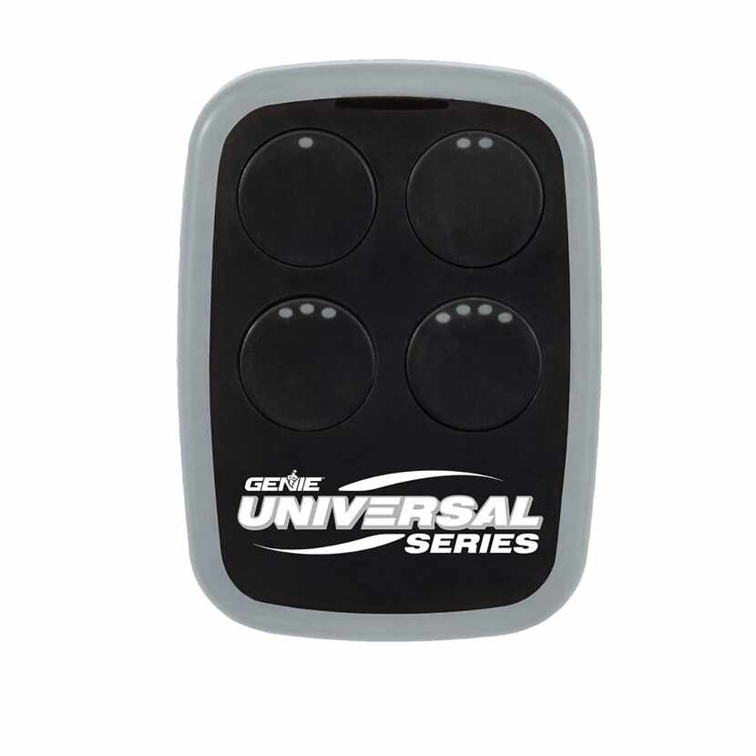 The Genie Universal four-button garage door and gate opener remote 