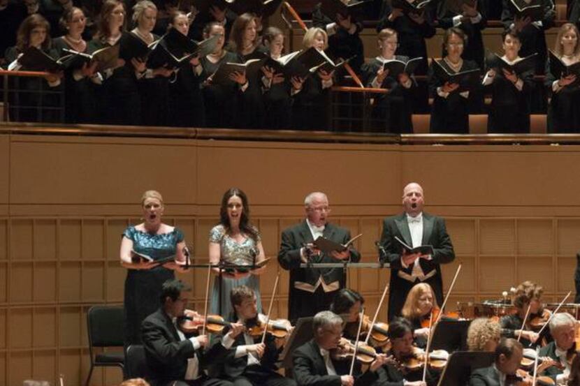 

Soloists in Beethoven’s Ninth (from left: Erin Wall, Tamara Mumford, Clifton Forbis and...