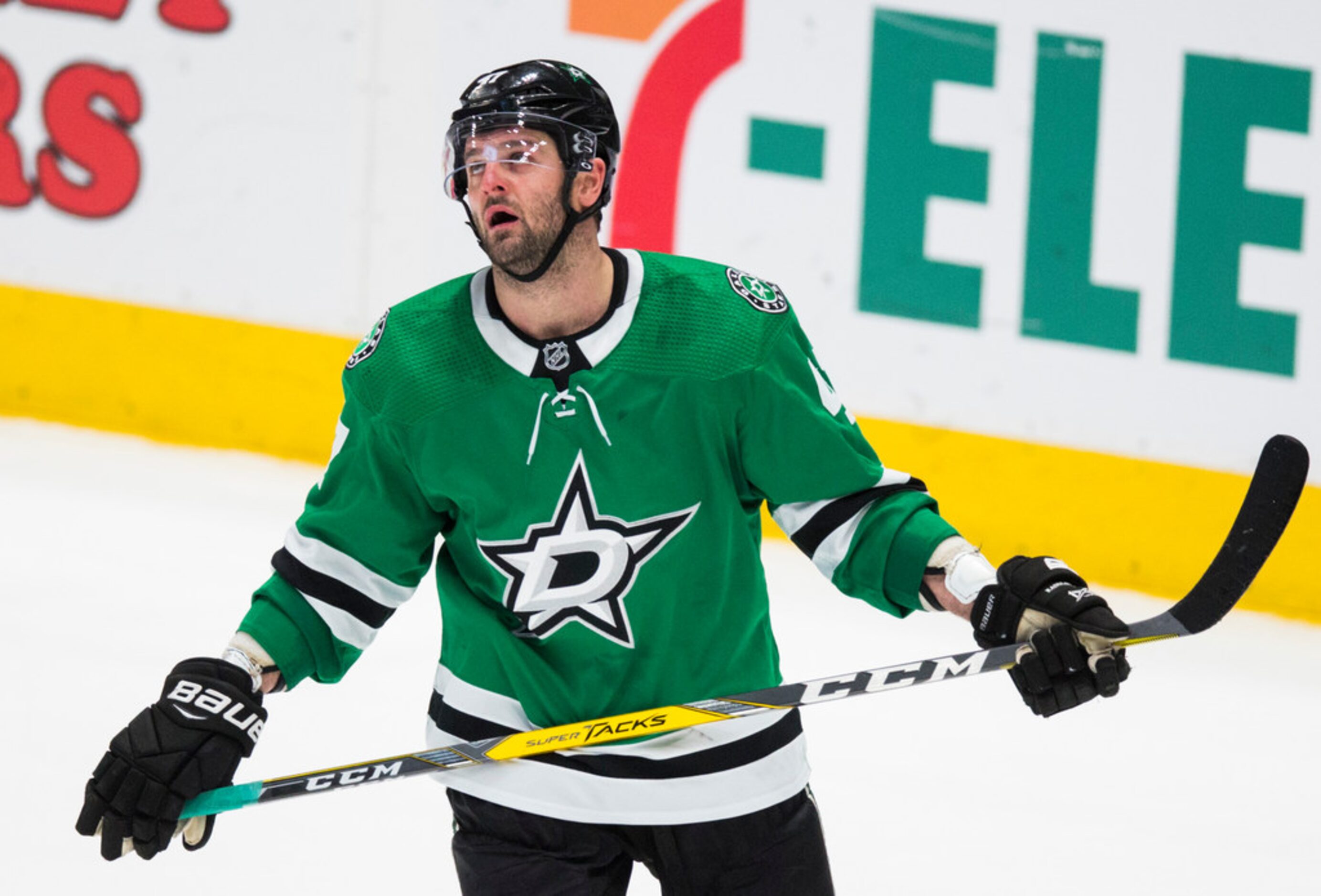 Dallas Stars right wing Alexander Radulov (47) reacts to a 4-1 loss to the Buffalo Sabres...