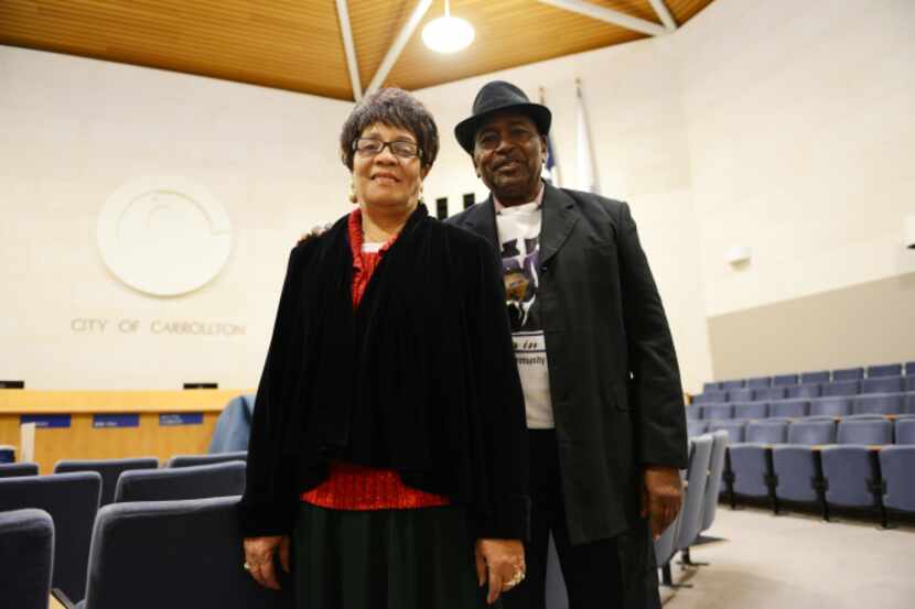 
The Rev. Willie Rainwater and his wife, Juanita, stand together inside Carrollton City...