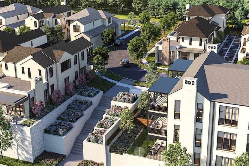 The new Preston Hollow Village residential community will include 75 houses and condos.