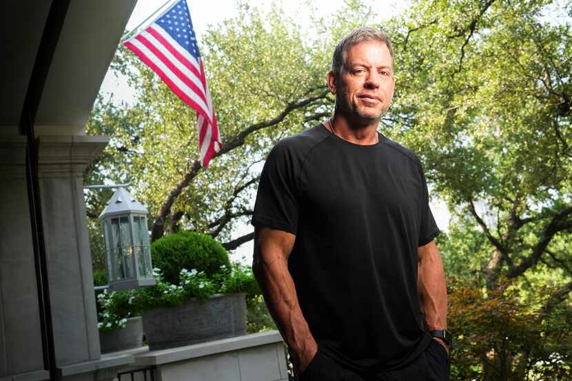 Hall of Fame quarterback Troy Aikman photographed at his home Thursday, Sept. 2, 2021, in...