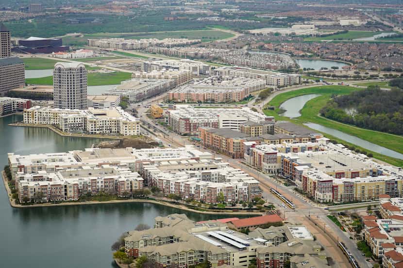 Aerial view of Las Colinas in Irving, TX. The city is looking for volunteers to serve on...