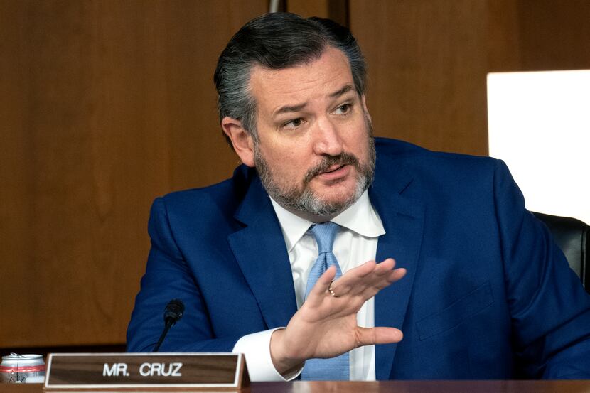 Sen. Ted Cruz speaks during Justice Amy Coney Barrett's confirmation hearing on October 13,...