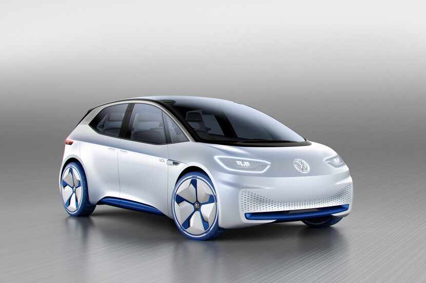 The Volkswagen I.D. concept car, an electric vehicle with a 370-mile range