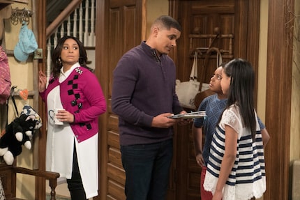 When Raven (Raven-Symone, left) has a vision of Booker (Isaac Ryan Brown) and Nia (Navia...