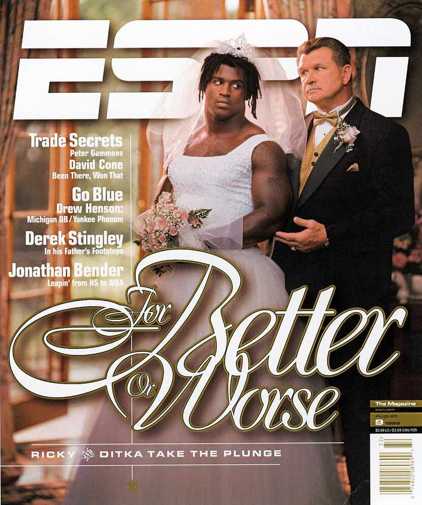 Ricky Williams and Mike Ditka  / ESPN The Magazine cover