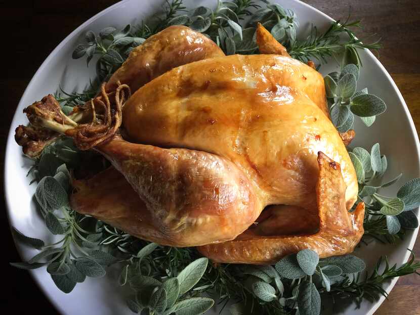 Dry-brined roasted turkey
