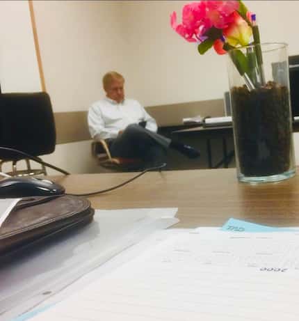 One of the leaders of the Tarrant Appraisal District, Randy Armstrong, sits quietly in a far...
