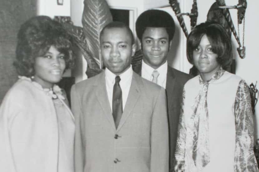 John McCaa's parents, Margaret and Johnnie McCaa, and sister Debra during his ​senior year...