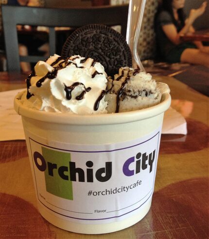 Orchid City Fusion Cafe in Arlington now offers rolled ice cream.