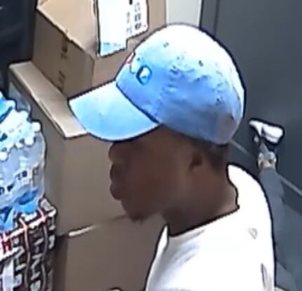Dallas police are searching for a man suspected of robbing two northwest Dallas Metro PCS...
