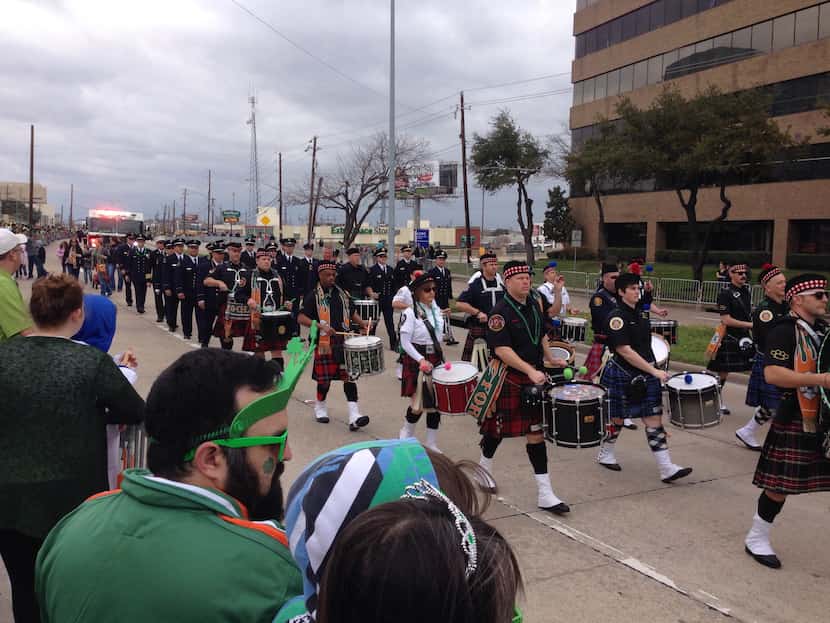  The 2015 St. Patrick's Day parade started at Blackwell Street and Greenville Avenue...
