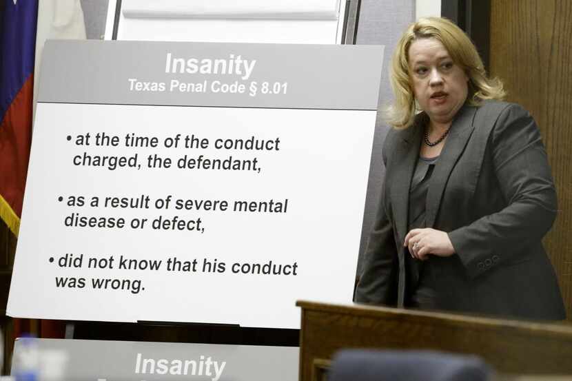 
Assistant Attorney General Jane Starnes gave the legal definition of insanity in the trial....