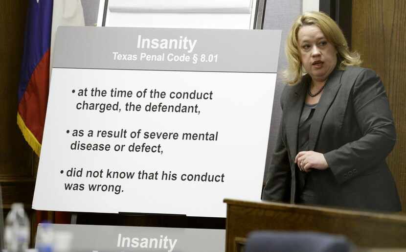 
Assistant Attorney General Jane Starnes gave the legal definition of insanity in the trial....