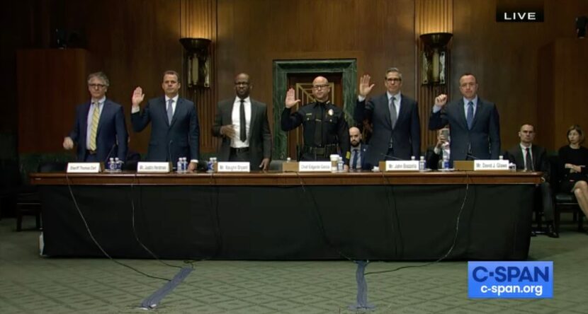 Cook County (Ill.) Sheriff Thomas Dart (from left), former U.S. Attorney from Cleveland...