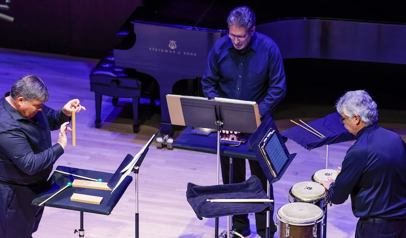 Michael McNicholas (left), Joe Ferraro (center) and Drew Lang perform "Catfish" for...