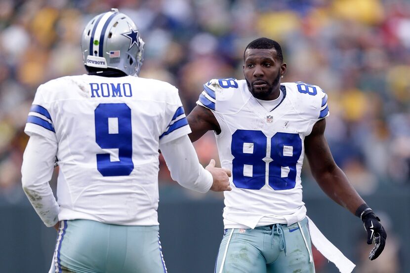 Dallas Cowboys wide receiver Dez Bryant (88) talks to the TV camera during the Dallas...