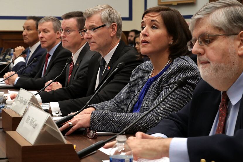 American Airlines' Kerry Philipovitch (second from right) testified before the House...