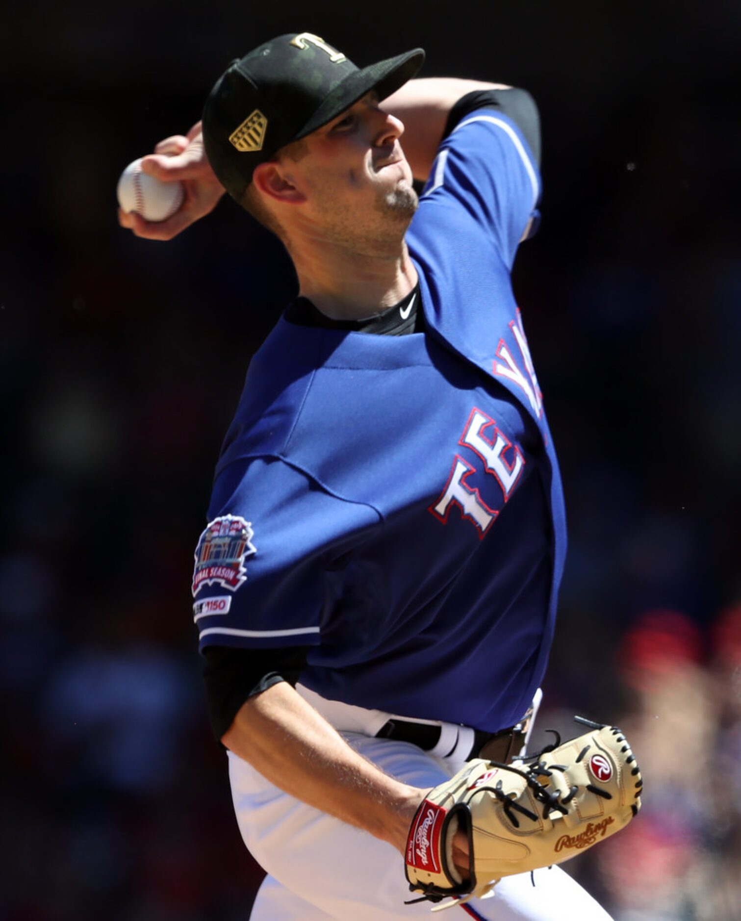 ARLINGTON, TEXAS - MAY 19: Drew Smyly #33 of the Texas Rangers throws against the St. Louis...