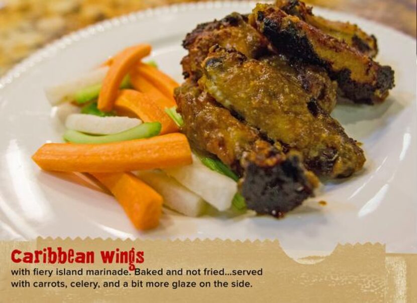 
Caribbean chicken wings are among the featured items available at In the Sack. A serving...