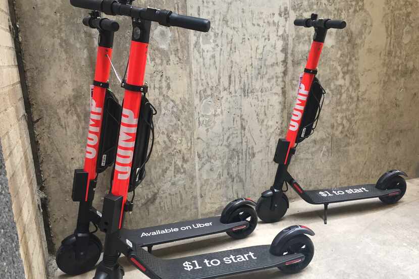 Uber's Jump has more than 1,000 rechargeable electric scooters in Dallas. It will soon vary...