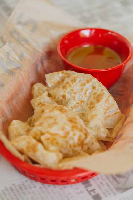 "The best part of the roti canai is the curry dipping sauce," says Hawkers Asian Street Food...
