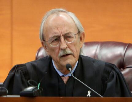 Judge Ken Molberg spoke during Monday's court hearing at the George L. Allen Sr. Courts...