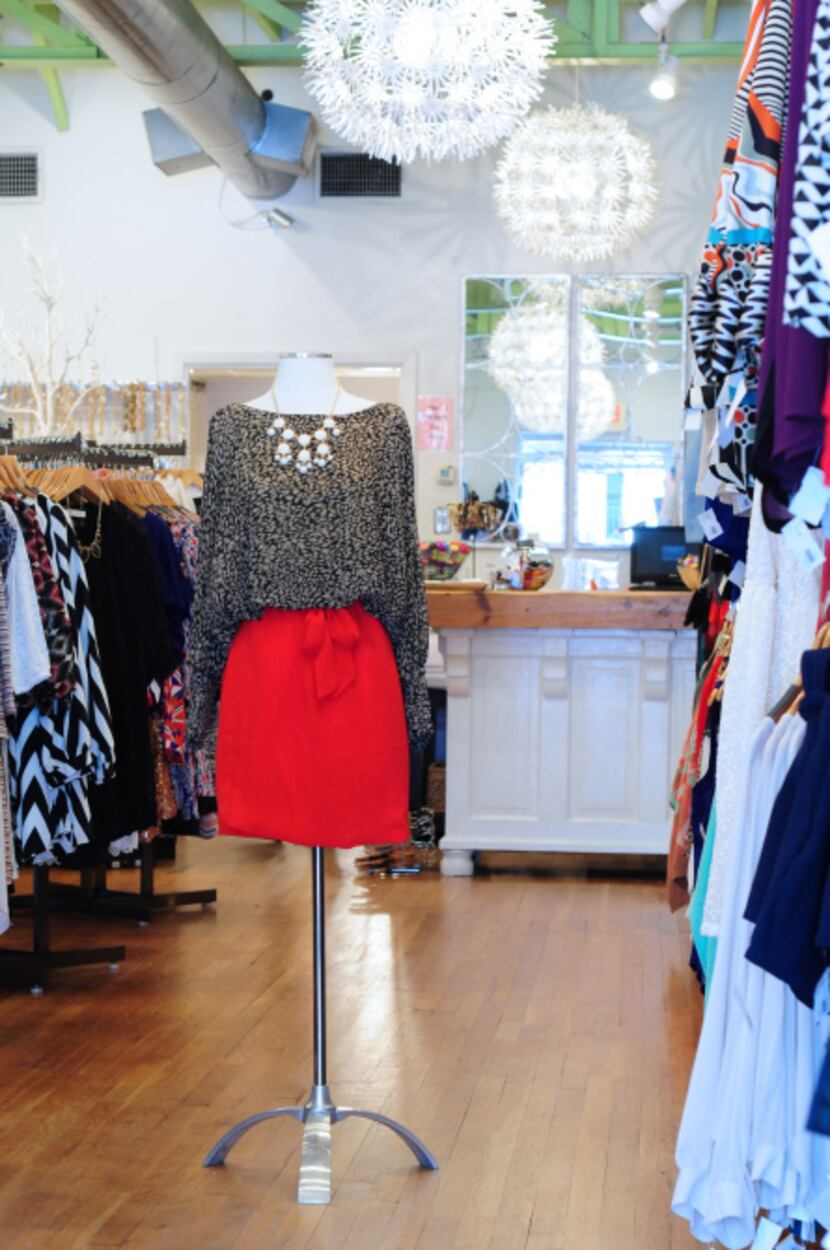 Gift Guide 2012 "Animal Print Blouse with Red Skirt" at The Impeccable Pig - Dallas, Texas.
