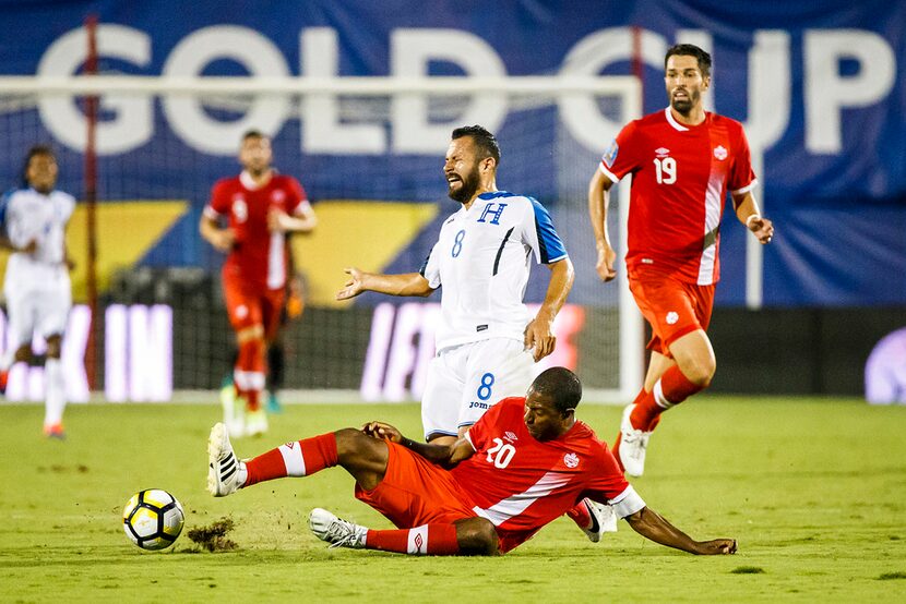 Canadá y Honduras jugaron en 2017 la Copa Oro en Frisco. (Smiley N. Pool/The Dallas Morning...