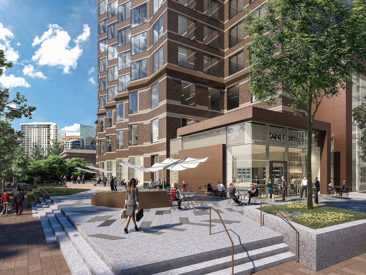 The Trammell Crow Center redevelopment will add retail and outdoor spaces.