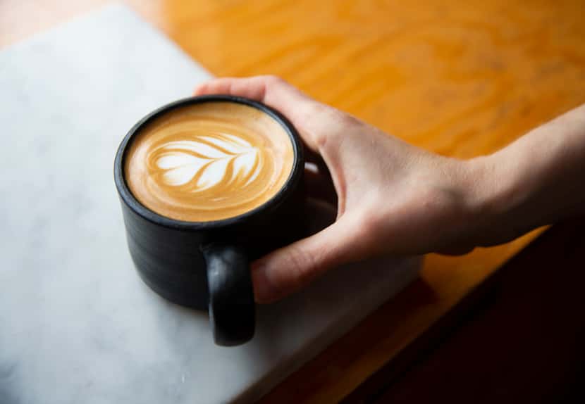 A latte at Coffee Folk Cafe truck on Jan. 10, 2020 in Fort Worth. (Juan Figueroa/ The Dallas...