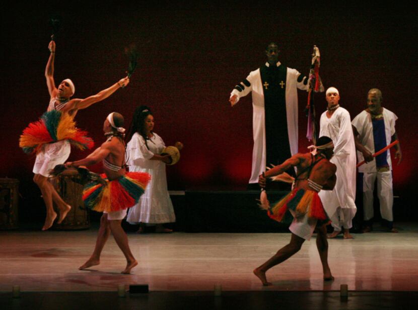 The Dallas Black Dance Theatre performed at the DanceAfrica Dallas 2011 presentation at the...